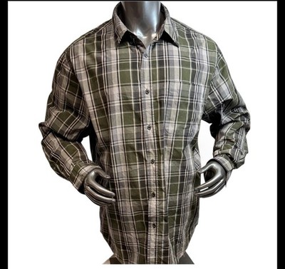 Basic Editions Mens Button Up Long Sleeve Collard Shirt Size XL#0287 