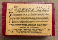 Food Grade Cheese Wax Block Fully Refined Wax for Cheese Making RED - 1 LB