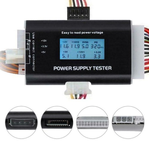 New LCD PC Computer 20/24 Pin 4 PSU ATX BTX ITX SATA HDD Power Supply Tester - Picture 10 of 10