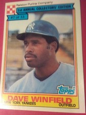 1984 Ralston Purina Dave Winfield #7 New York Yankees HALL OF FAME