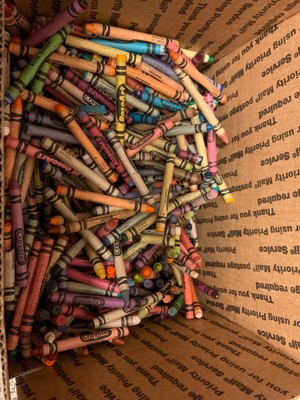 Download Bulk Lot 8 Pounds Of Used Crayons Broken For Melting Arts Medium Flat Rate Box Ebay