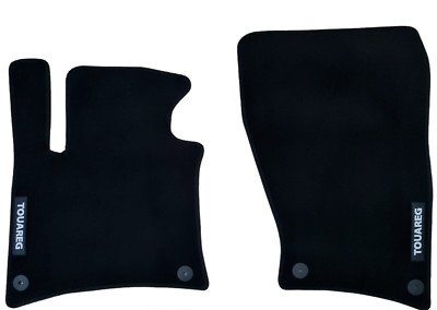 Front Car Floor Mats Velour For VW Touareg Waterproof  Carpet Auto Liners 2pcs
