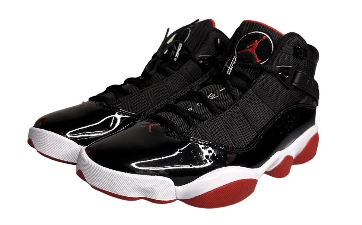 Air Jordan 6 Rings Bred 322992 062 Black Varsity Red Men's