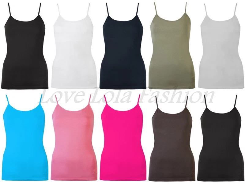 Womens Vests Ladies Gym Vest Lined Bra Support Cami Tops Brody & Co Yoga  Dance