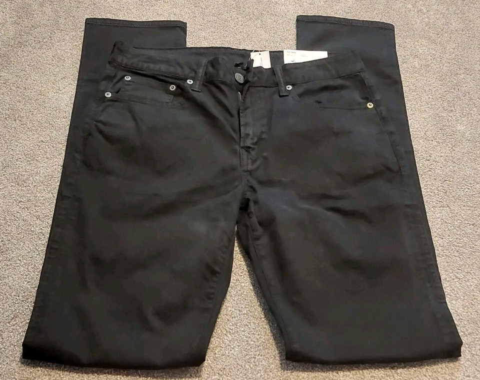 New! American Eagle Men's Size 32x36 Black Soft Twill Pants Slim eBay