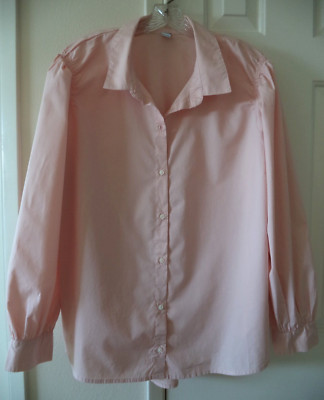 Old Navy Antique Pink Light Rose Smock Shoulder Accent Blouse Shirt 22 24 3XL 3X