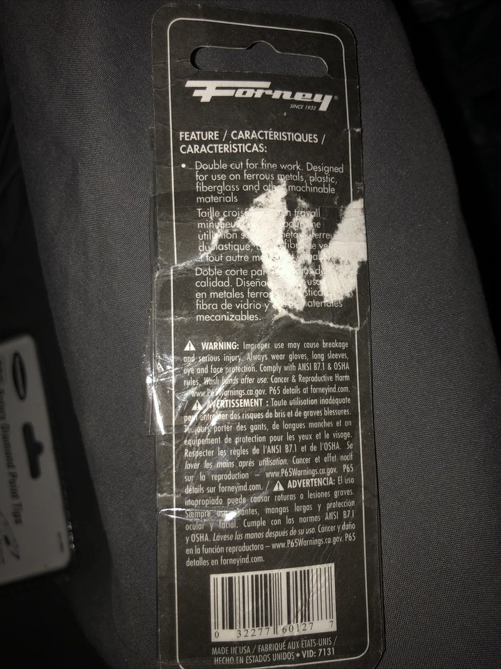 Rebarba de carboneto de tungstênio Forney 60127 com haste de 1/4 de polegada, ponta de árvore, 3/8 polegadas - Imagem 3 de 3