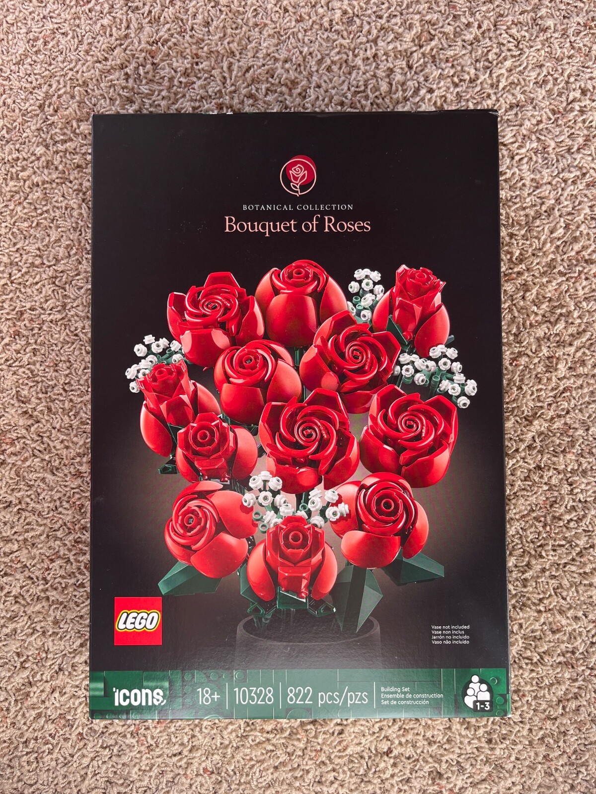LEGO Botanicals Bouquet of Roses 10328 Building Kit for Adults