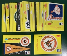 1986 Fleer Team Logo Stickers & Baseball's Famous Feats