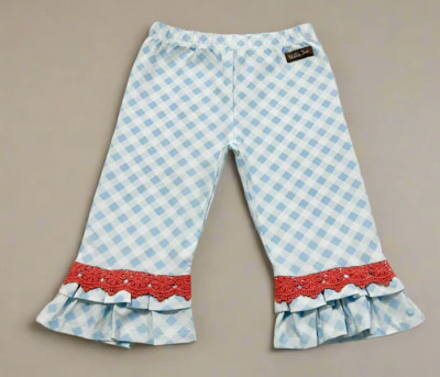 NWT Matilda Jane Bunny Blues Big Ruffles Cropped Leggings Girl's Size 3T