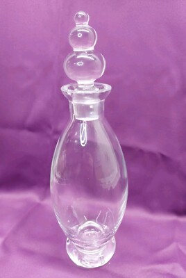 Pasabahce Carafe Made in Turkey Heavy Glass Stopper w/ Three Ball Finial Stopper
