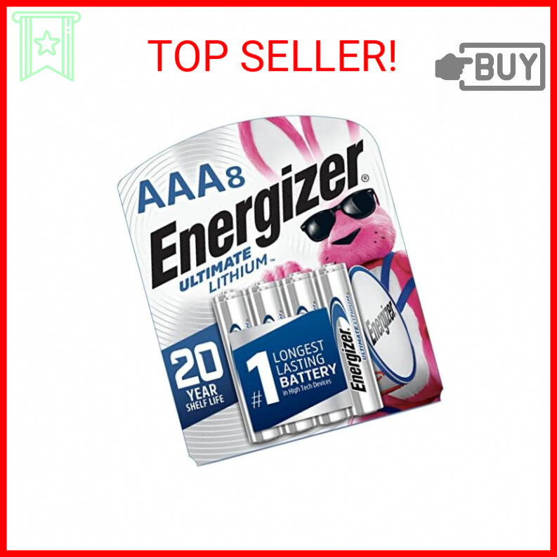 Energizer Ultimate Lithium AAA Batteries (8 Pack), Lithium Triple A Batteries-image