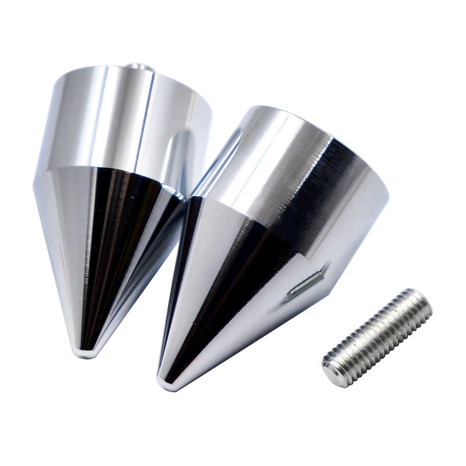 Spike Bar Ends For 95-12 Kawasaki Ninja ZX6R / 94-03 ZX900 / 06-07 ZX10R Chrome - Image 3 of 4
