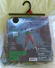New Boys Sz8 Scary Radioactive Zombie Halloween Costume w/ Glow n The Dark Slime