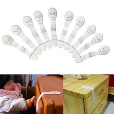 10Pcs Child Infant Baby Kids Drawer Door Cabinet Cupboard Toddler Safety Locks