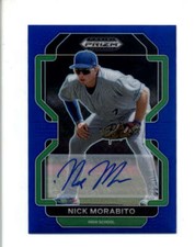 NICK MORABITO 2022 PRIZM DRAFT PICKS ROOKIE BLUE PRIZMS AUTO #57/99 BC9177