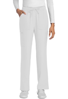 Cherokee Scrubs Mid-Rise Trouser Cargo Pant CK272A WHT White Free Ship