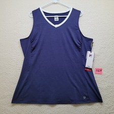 FILA Women  s Purple Back Court Full Coverage Tennis Tank Size XXL V Neck NWT 65