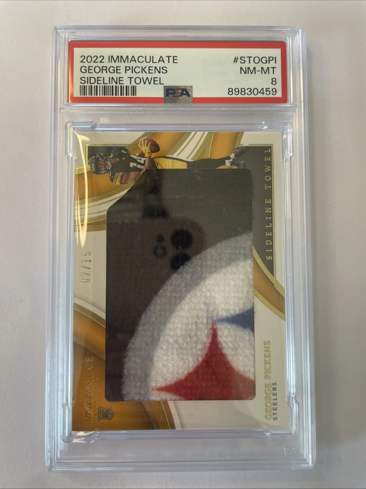 George Pickens Panini Immaculate Collection Sideline Towel #STOGPI Base