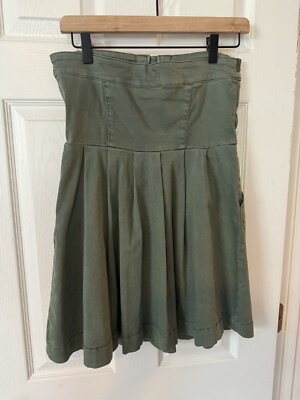 Forever 21 Army Green Strapless Dress/Top Size Medium Side Zipper Pockets  Hooks | eBay