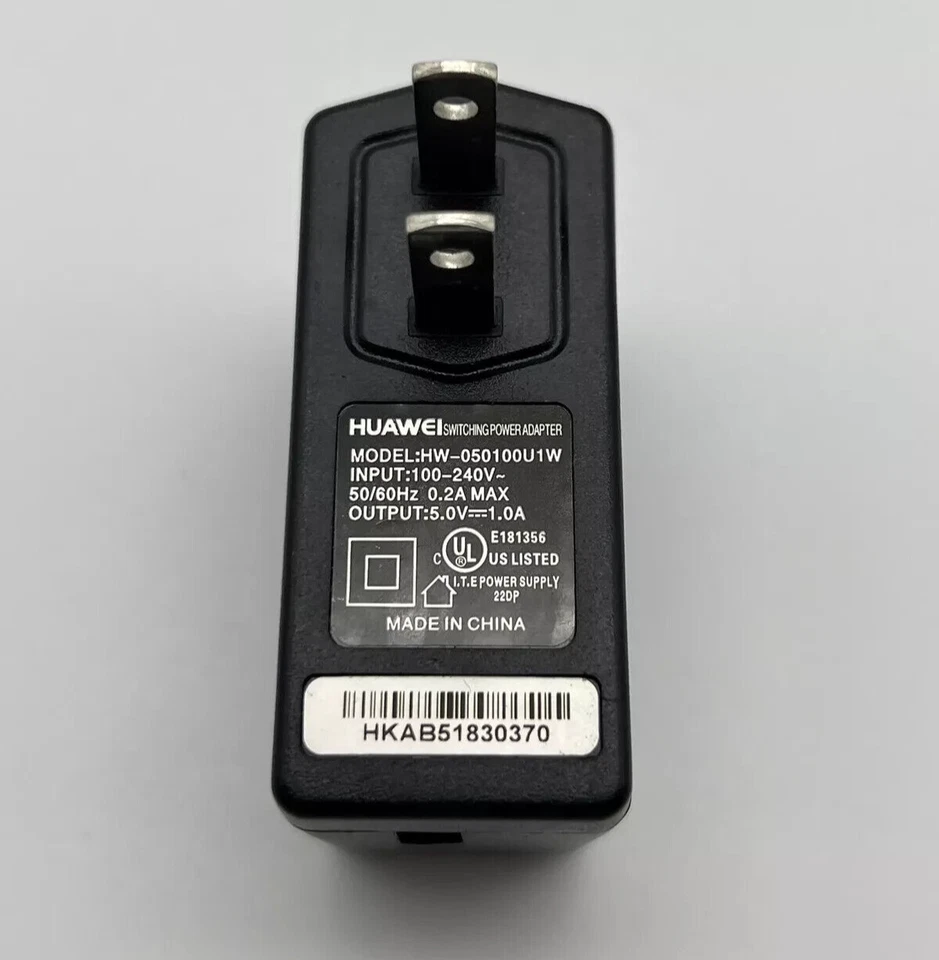 Bloque de alimentación cargador de pared USB original Huawei HW-050100U1W para Ascend serie Y Foto 3 de 4