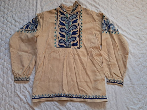 Men Embroidered Shirt Ukraine Vintage Sorochka Vyshyvanka Traditional Vintage