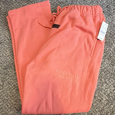 Essentials Fear of God Men's Coral Fleece Sweatpants M Logo Drawstring Pockets