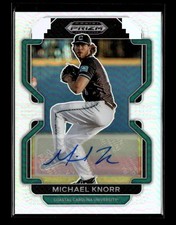 2022 Panini Prizm Draft Picks #PDP103 Michael Knorr Base Autographs Silver