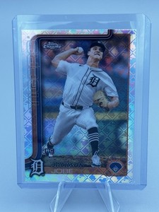 2025 Topps Chrome LogoFractor Jackson Jobe Rookie Card #249 Detroit Tigers RC