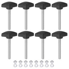 8pcs Tee Wing Knobs M6 x 60mm Thread 36mm T Head Thumb Screws with Nuts Washers