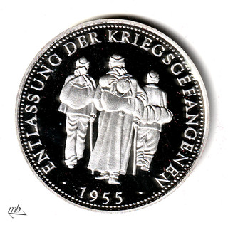 BRD Silbermedaille 1989 Entlassung der Kriegsgefangenen PP 466