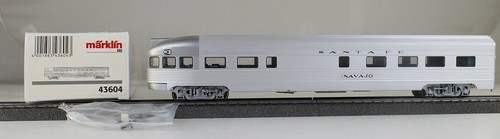 Märklin 43604 vagón de tren rápido Streamliner Observation AT&SF de colección con embalaje original | Condition: Gebraucht