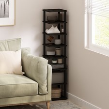 Turn-N-Tube 8-Tier Vertical Space Saving Standing Corner Shelf, Display Rack,