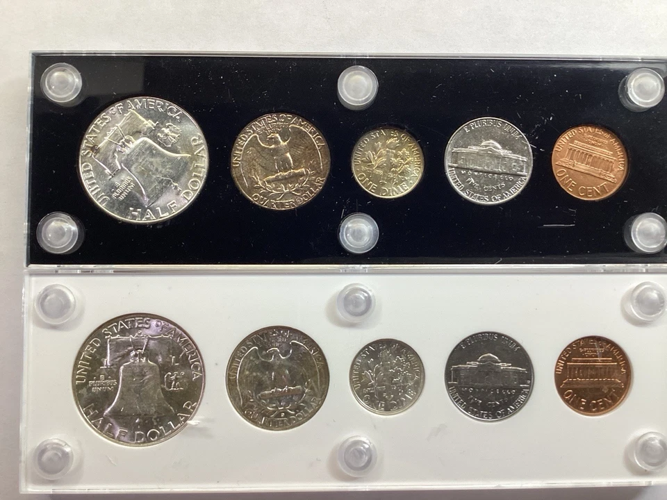 1962 P & D US Mint Uncirculated Mint Set in Capital Holders 10 Coins 091125 60er - Image 4 of 4
