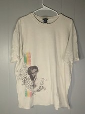 VTG Zion Rootswear Bob Marley Shirt Mens XL Tee White Crew Neck Y2K Art Graphic