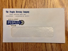 Enveloppe postale People’s Brewing Company Oshkosh, Wisconsin