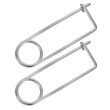 2Pcs 0.24x4.33 Inch Brooch Shape Cotter Safety Pins, Steel Quick Lock Fastener