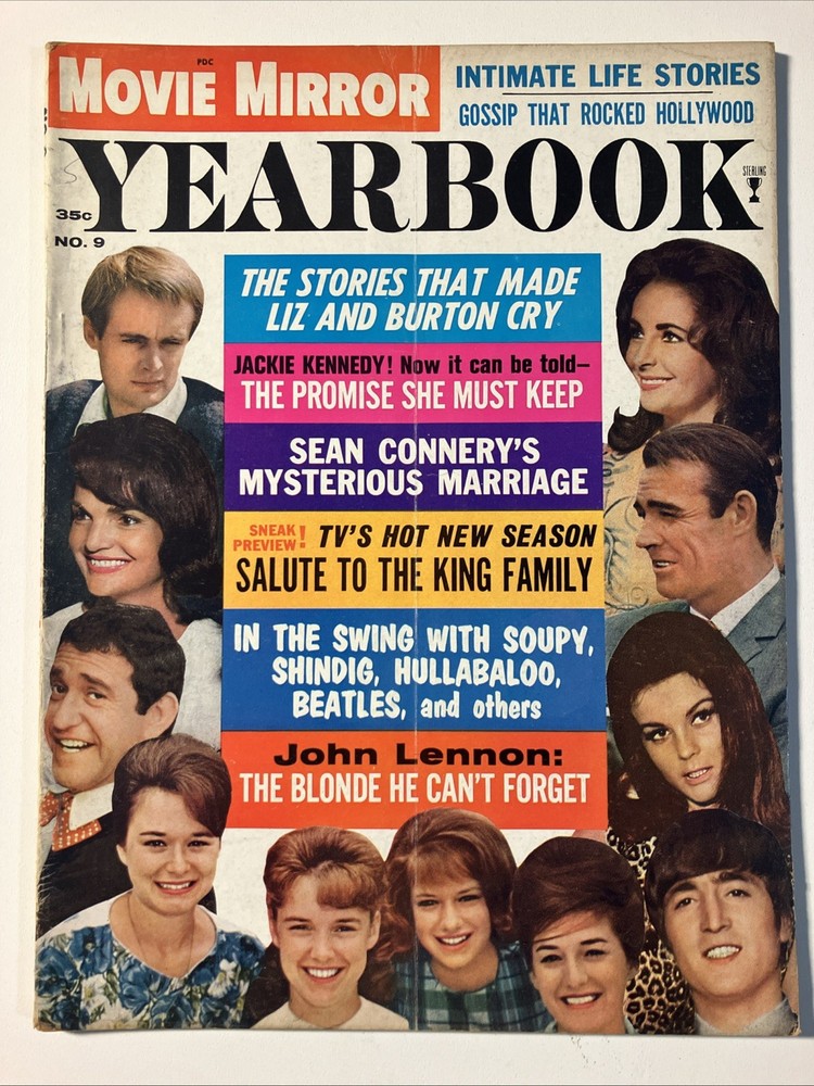 1965 Movie Mirror Yearbook #9 with Man From U.N.C.L.E Beatles and Sean Connery  