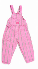 Vintage OshKosh B’gosh Overalls 3T Pink Gingham Embroidered Horse USA Made