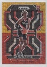 2021-22 Panini Prizm Red & Gold Wave Prizm Greg Brown III #291 1u6