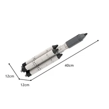 Compatible Roscosmos Angara A5 Carrier Rocket with 4 Side Boosters 379 Parts