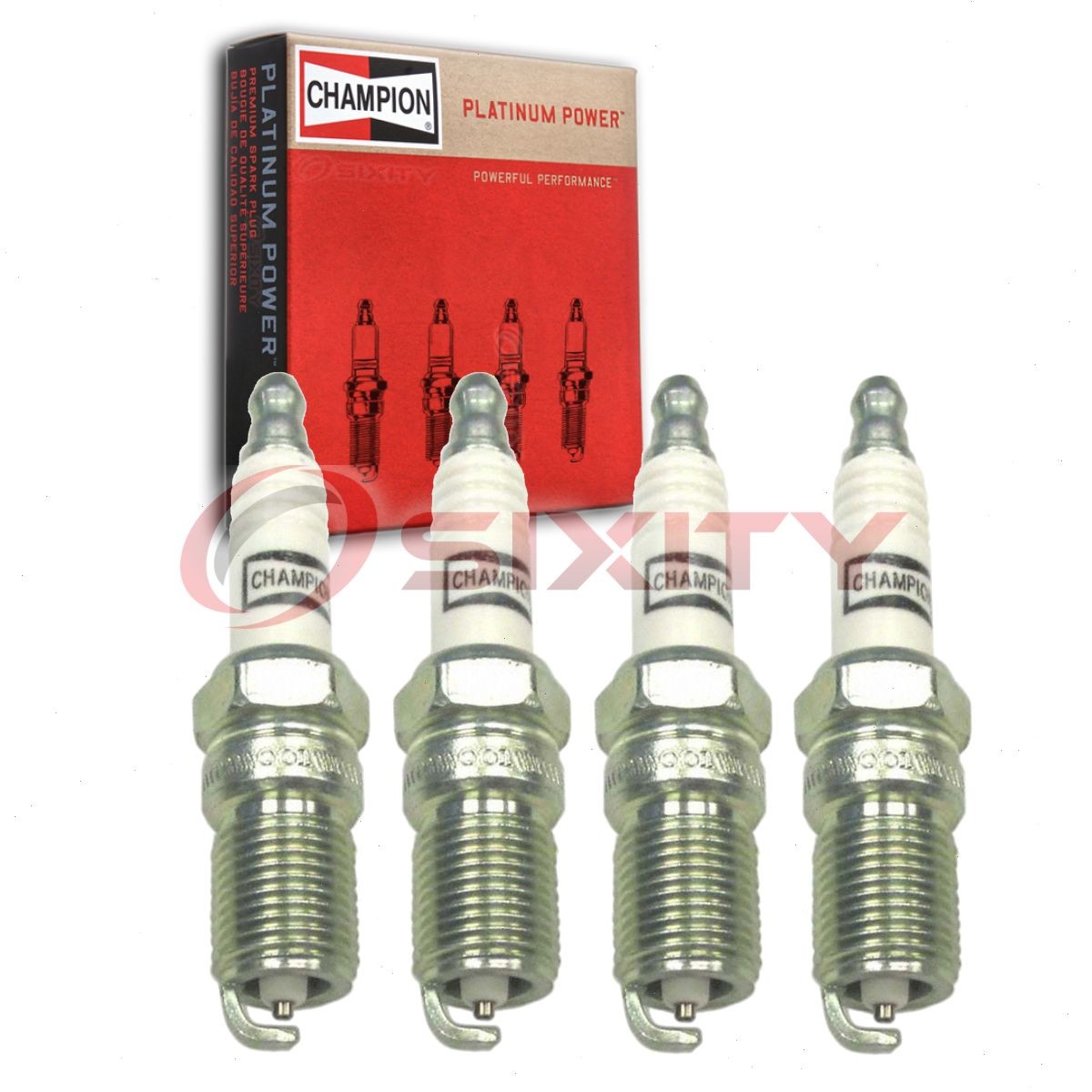 4 pc Champion Platinum Spark Plugs for 1984-1993 Mercedes-Benz 190E 2.3L L4 om