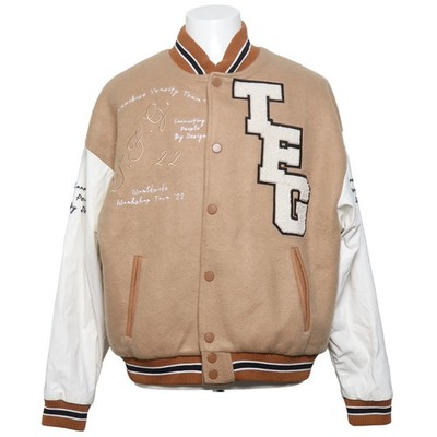 Francoise, Collegejacke, Herren, Größe: XL, Beige/Weiß, Polyester #o9z
