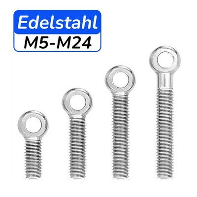 Augenschrauben DIN 444 Edelstahl V2A Form B M5 M6 M8 M10 M12 M14 M16 M18 M20 M24