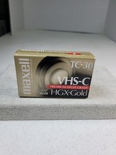 New Maxell VHS-C Camcorder Video Tapes TC-30 HGX-Gold Premium Grade Sealed