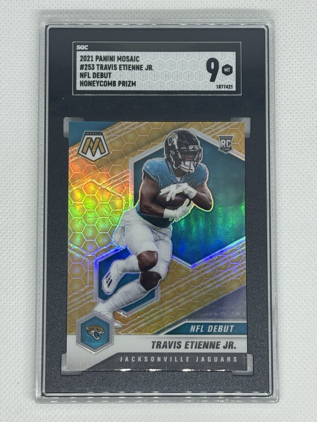 2021 Panini Mosaic - NFL Debut Travis Etienne #253 Honeycomb Prizm (RC)