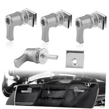 Saddlebag Lever Lock Fastener Bolt Nut Mounting Security Hardware Theft Silver