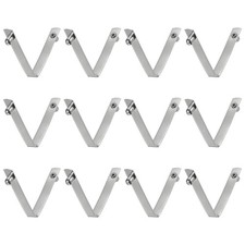 12pcs 50x6.3mm Double Button V-Shaped Paddle Snap Spring Clips Solid Head