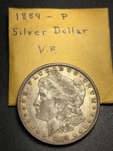 1889-P  Morgan Silver Dollar , Very Fine