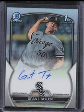 Bowman Draft 2023 cromo Grant Taylor primer refractor automático/499 White Sox
